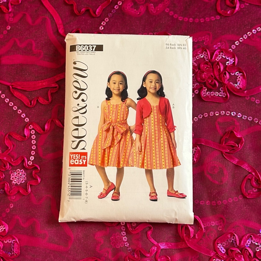 unused little girl dress and bolero pattern